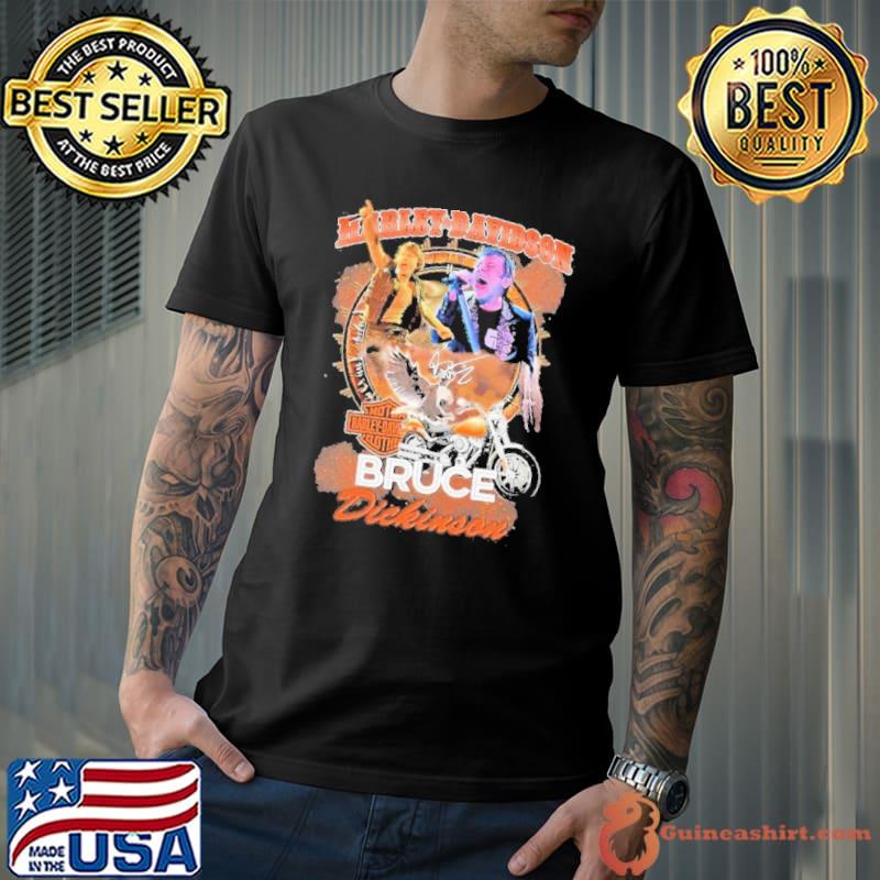 Motor Harley Davidson Clothes Bruce Dickinson Signature Shirt