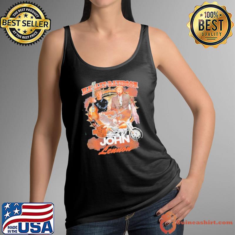 Motor Harley Davidson Clothes John Lennon Signature Shirt Tank Top