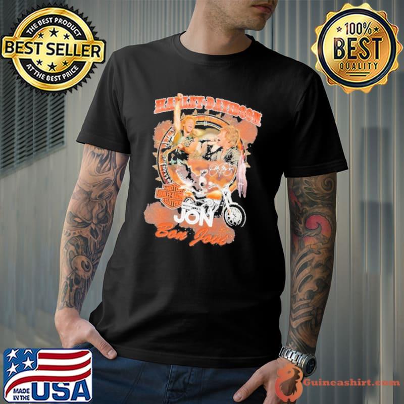 Motor Harley Davidson Clothes Jon Bon Foui Signature Shirt