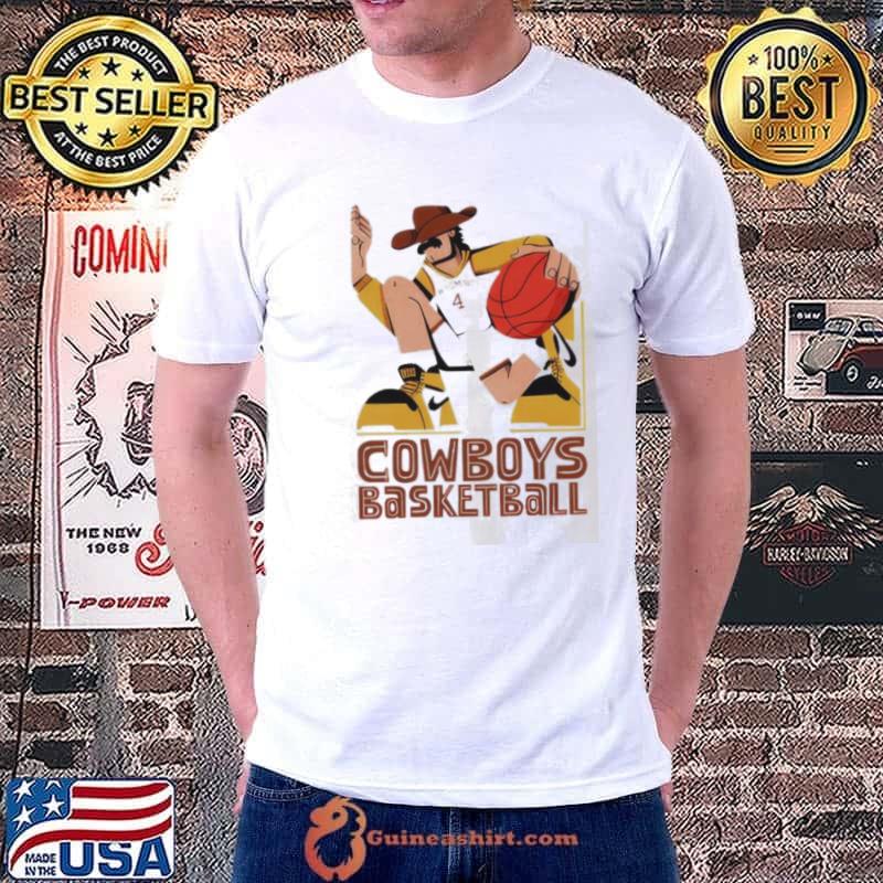 Nathan Walker Cowboys basketball player cartoon shirt
