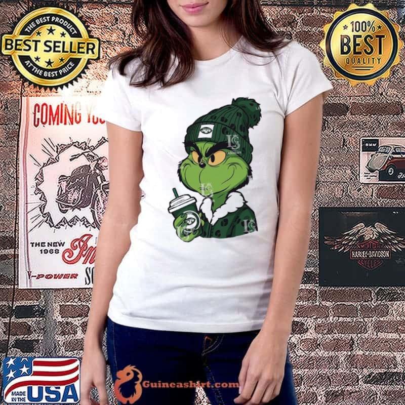 New York Jets the Grinch drink coffee shirt