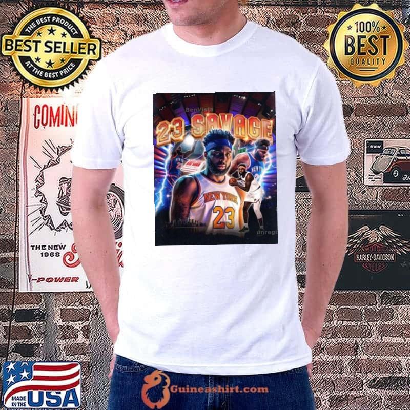 New York Knicks Members Wearing Mitchell Robinson 23 Savage s Unisex