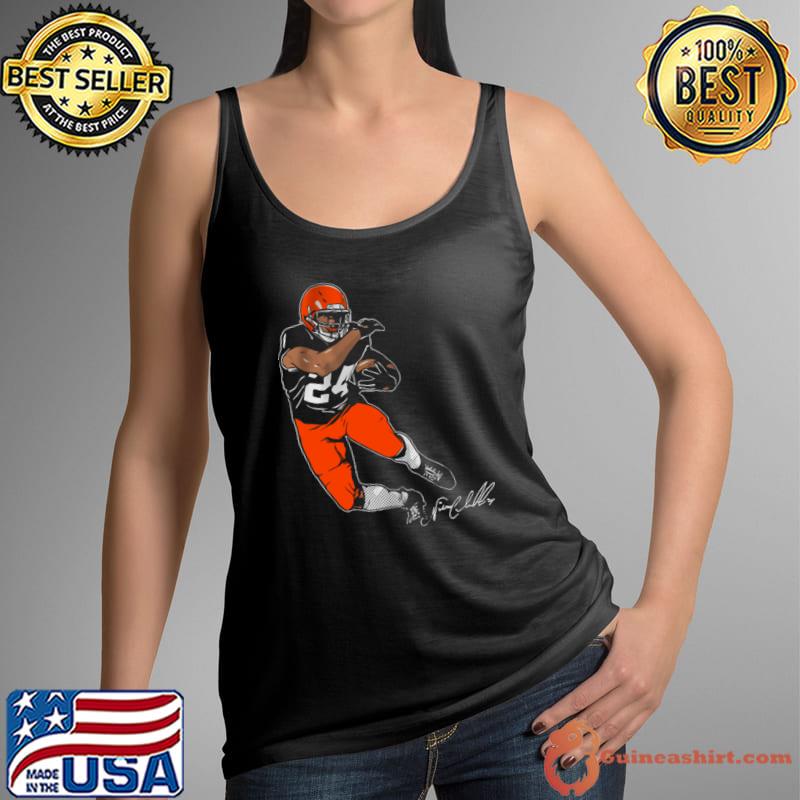 Nick Chubb Signature American football running back for the Cleveland Browns Superstar Pose T-Shirt