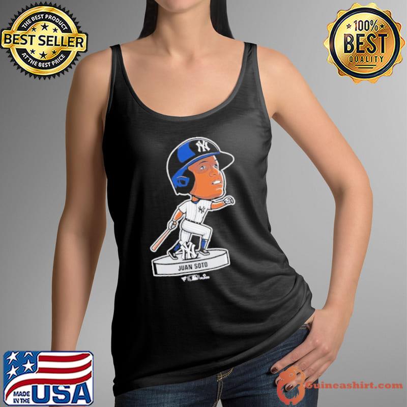 Official juan Soto New York Yankees Navy Bobblehead Shirt Tank Top