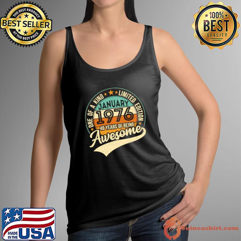 One of a kind vintage birthday gift for the awesome 48 year old born in January 1976 2024 birthd Tank Top