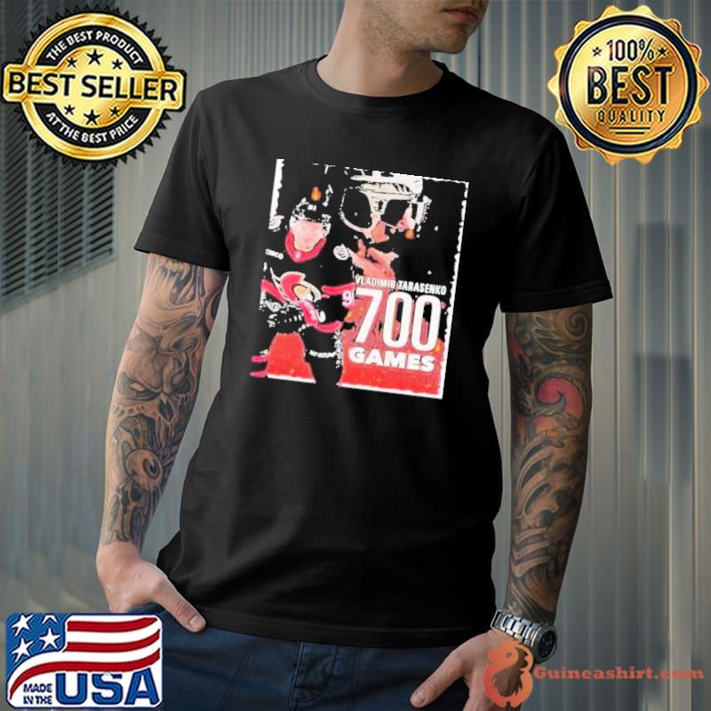 Ottawa Senators Player Vladimir Tarasenko 700 Games In NHL Shirt