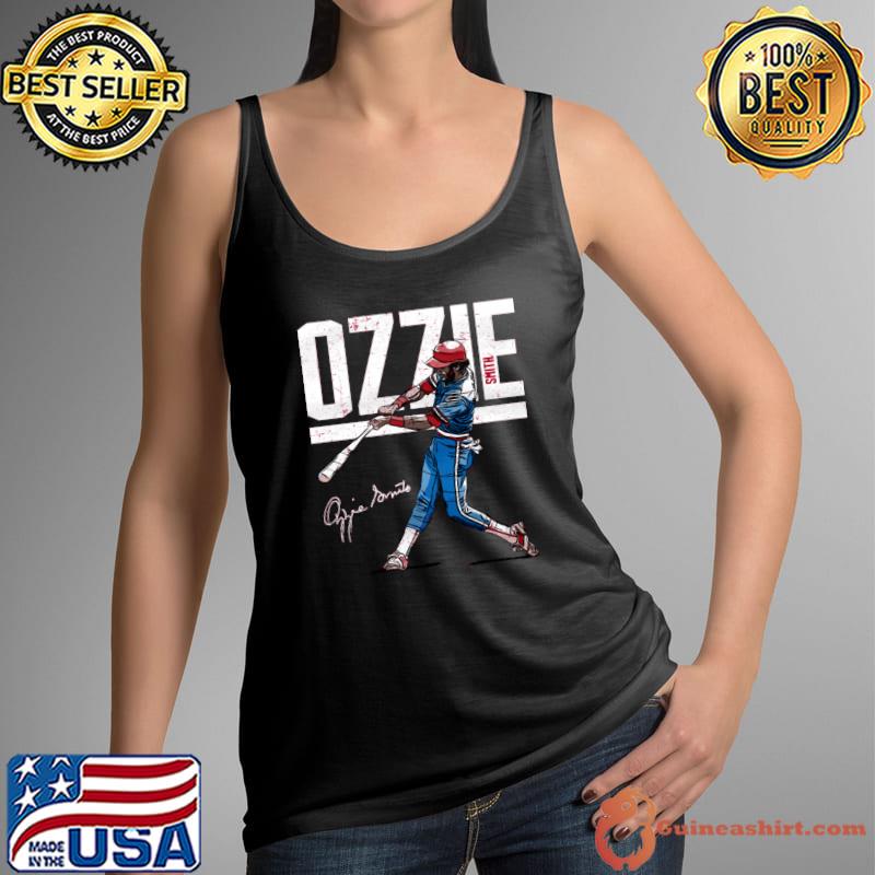 Ozzie Smith St. Louis Hyper Signature Baseball Hall of Famer T-Shirt
