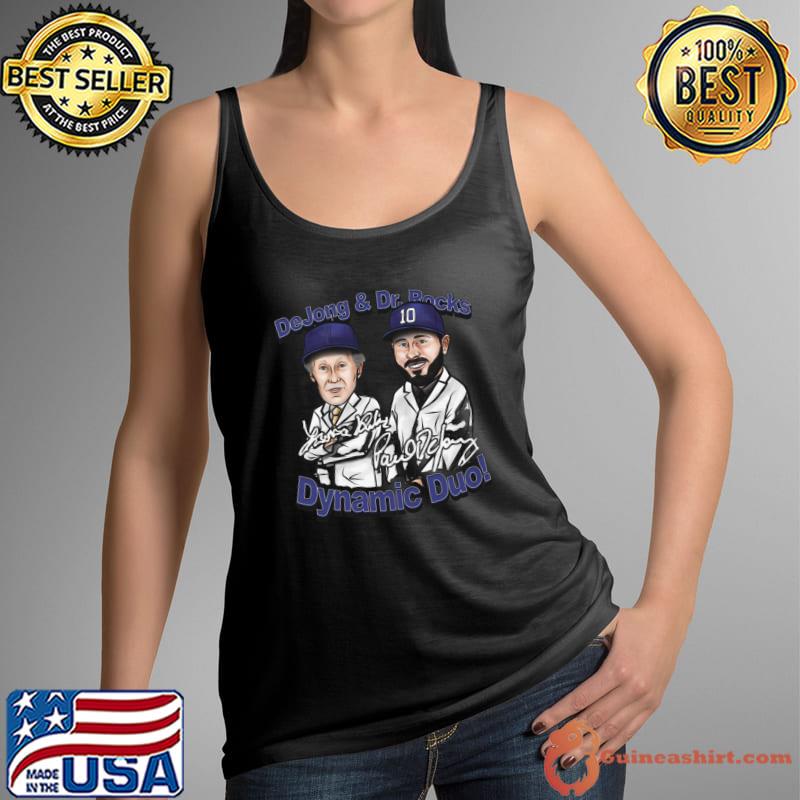 Paul DeJong & Dr. Rocks Toronto Cartoon Signature baseball T-Shirt Tank Top