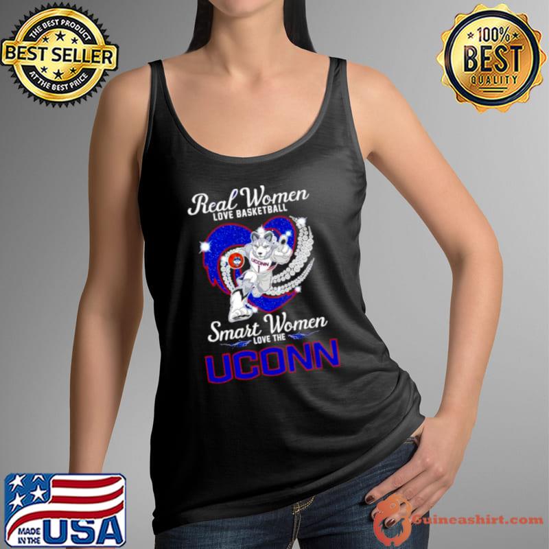 Real women love basketball smart women love the UConn Huskies s Tank Top