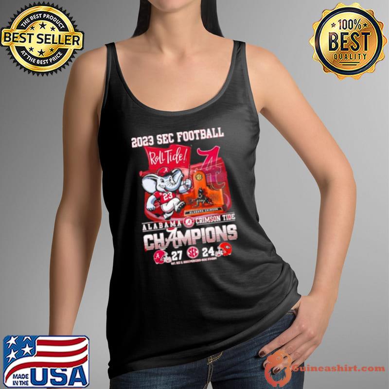 SEC Football 2023 Roll Tide Alabama Crimson Tide Champions 27 24 Georgia Bulldogs s Tank Top