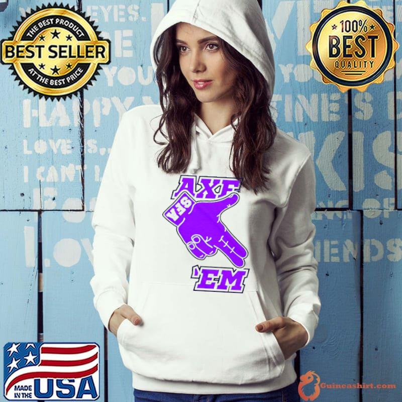SFA Lumberjack Football Raise The Axe Axe Em Logo Shirt