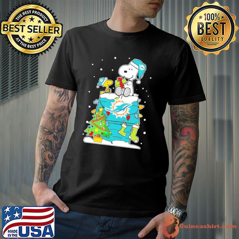 Snoopy And Woodstock Miami Dolphins Christmas Tree s Unisex
