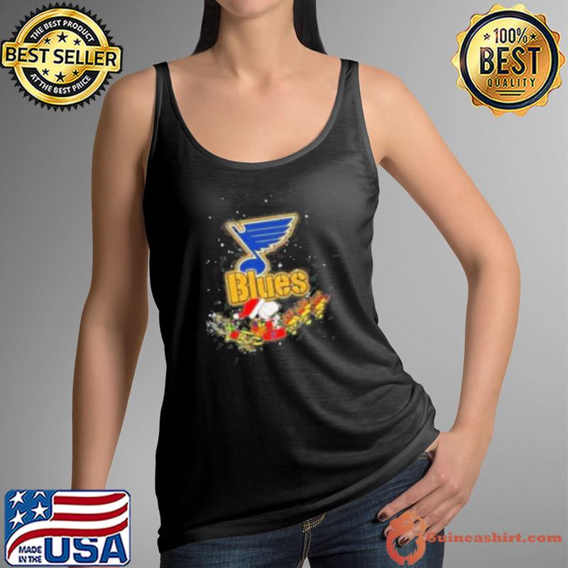 St. Louis Blues NHL Santa Snoopy and Woodstock Christmas Shirt