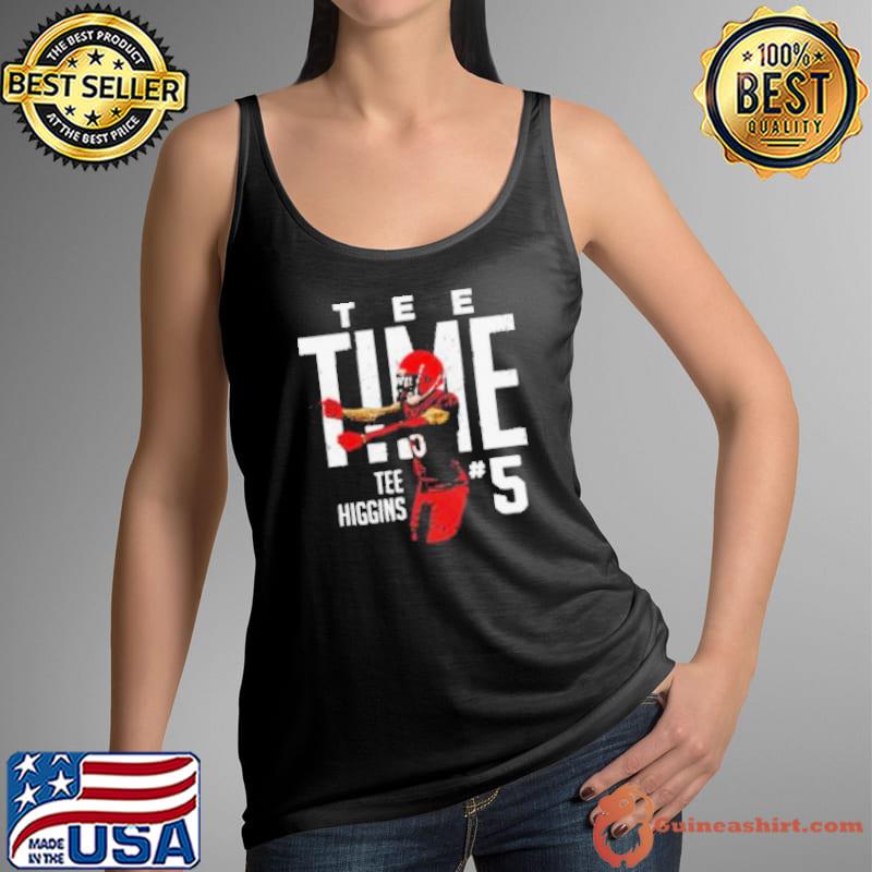 Tee Higgins number 5 Cincinnati Bengals football player Tee time shirt