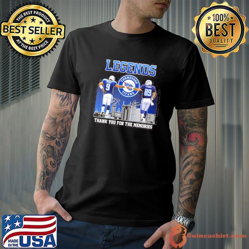 Tennessee Titans legends signature thank for memories s Unisex