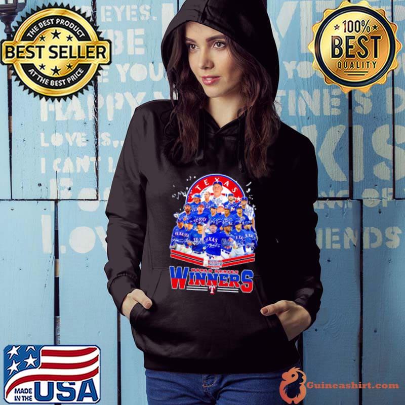 Texas Rangers 2023 world series signatures shirt