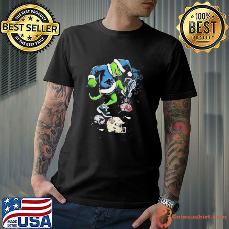The Grinch Carolina Panthers Stomp On NFL Teams Christmas Shirt Unisex