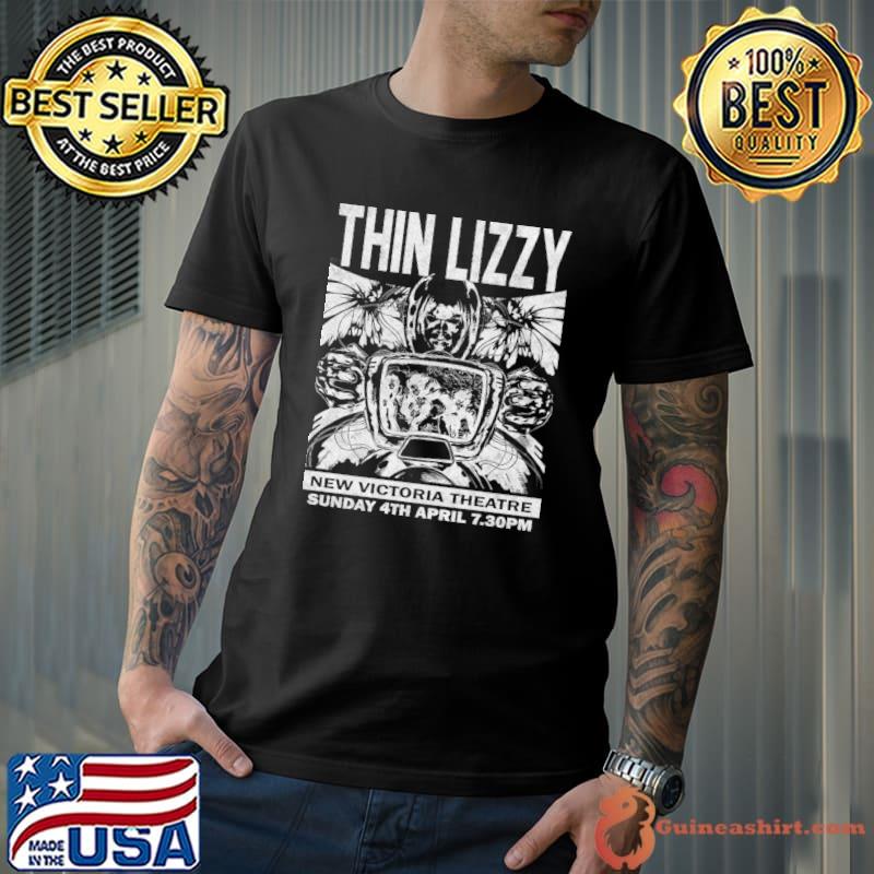 Thin Lizzy New Victoria Thetre Sunday 4th April Music Tour Band Guitar albumT-Shirt