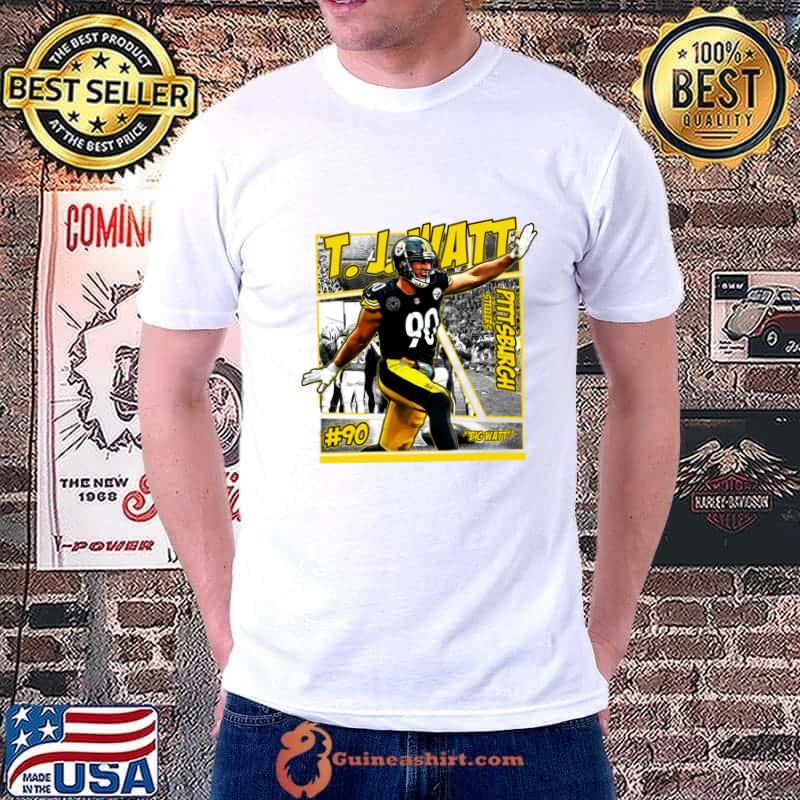 TJ Watt Comics American football linebacker for the Pittsburgh Steelers 90s T-Shirt Unisex