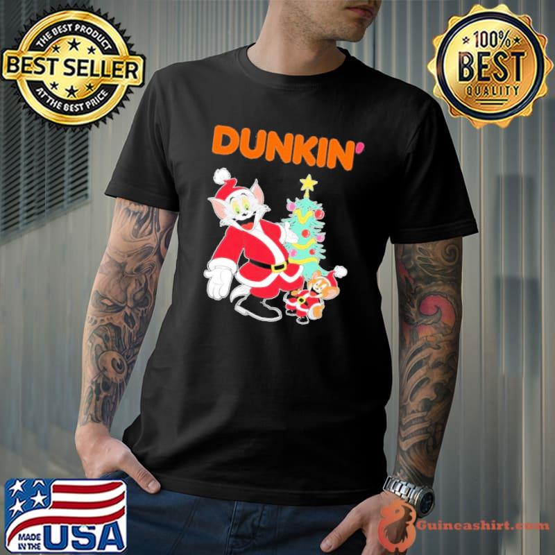 Tom And Jerry Hat Santa Dunkin’ Tree Merry Christmas Shirt