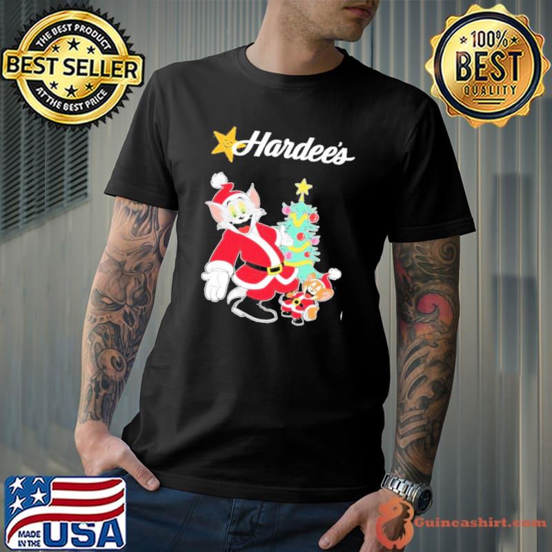 Tom And Jerry Hat Santa Hardee’s Tree Merry Christmas Shirt