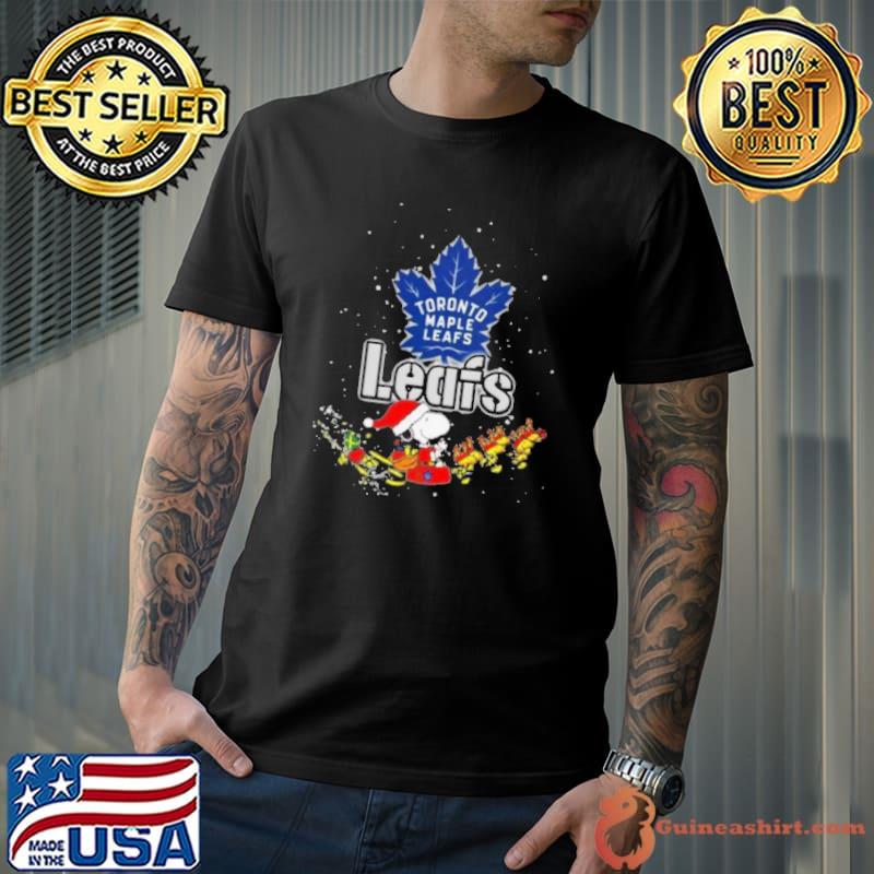 Toronto Maple Leafs NHL Santa Snoopy and Woodstock Christmas Shirt Unisex