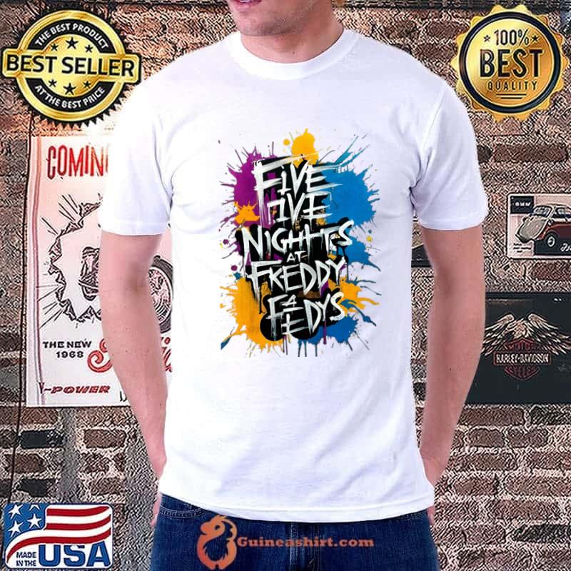 Typographic Five Nights at Freddy's Watercolor T-Shirt Unisex