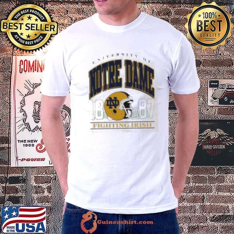 University of Notre Dame Fighting Irish est 1887 helmet retro s Unisex