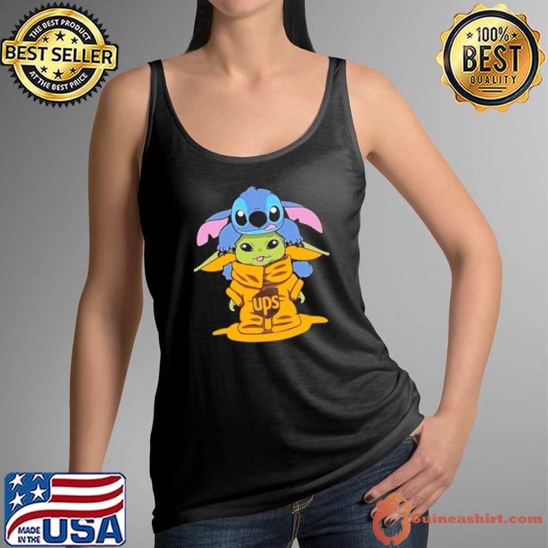 Ups symbol stitch and yoda shirt