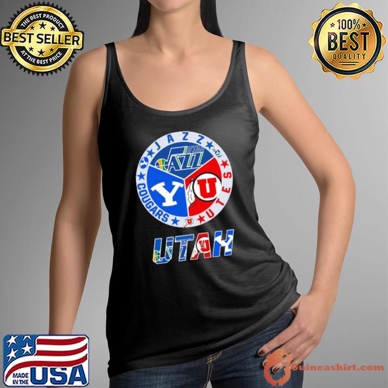 Utah Sports Teams, Utah Jazz, Utah Utes and Cougars Shirt Tank Top