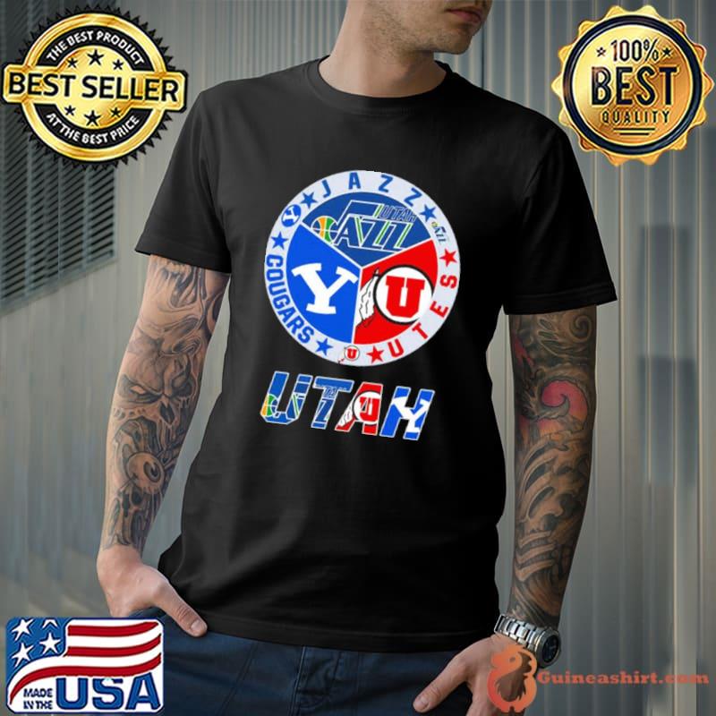 Utah Sports Teams, Utah Jazz, Utah Utes and Cougars Shirt Unisex
