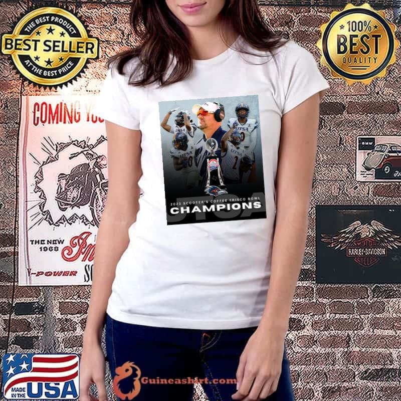 UTSA Roadrunners 2023 Scooter’s Coffee Frisco Bowl Champions Trophy Shirt