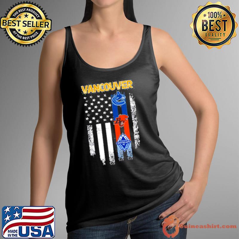 Vancouver Sports Vancouver Canucks, Vancouver Whitecaps Fc And Bc Lions Flag Shirt Tank Top