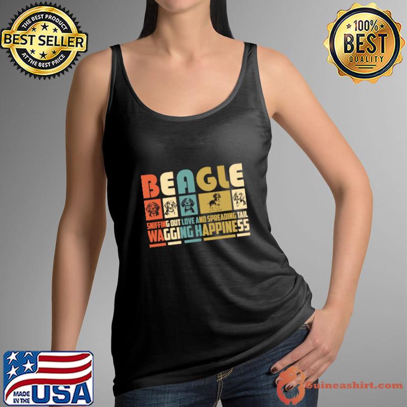 Vantage beagle Dog Sniffing out love and spreading tail wagging happiness T-Shirt
