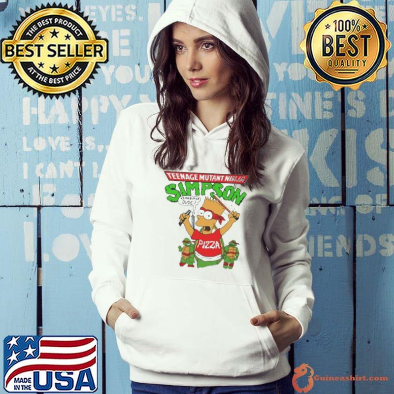 Vintage Bart Simpson TMNT Teenage Mutant Ninja Turtles Shirt Hoodie