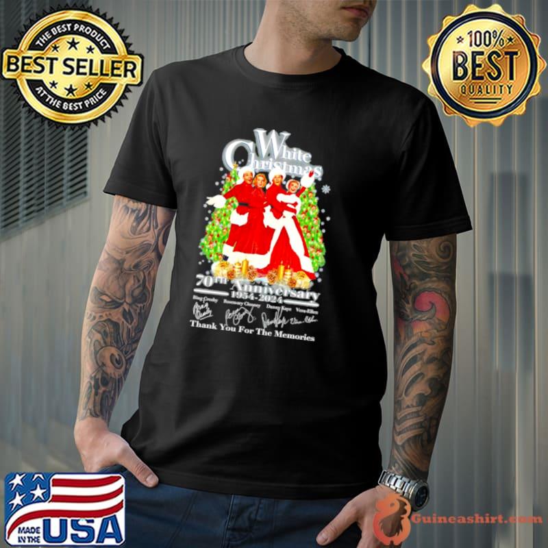 White Christmas 70th anniversary 1954 2024 thank you for the memories signatures shirt