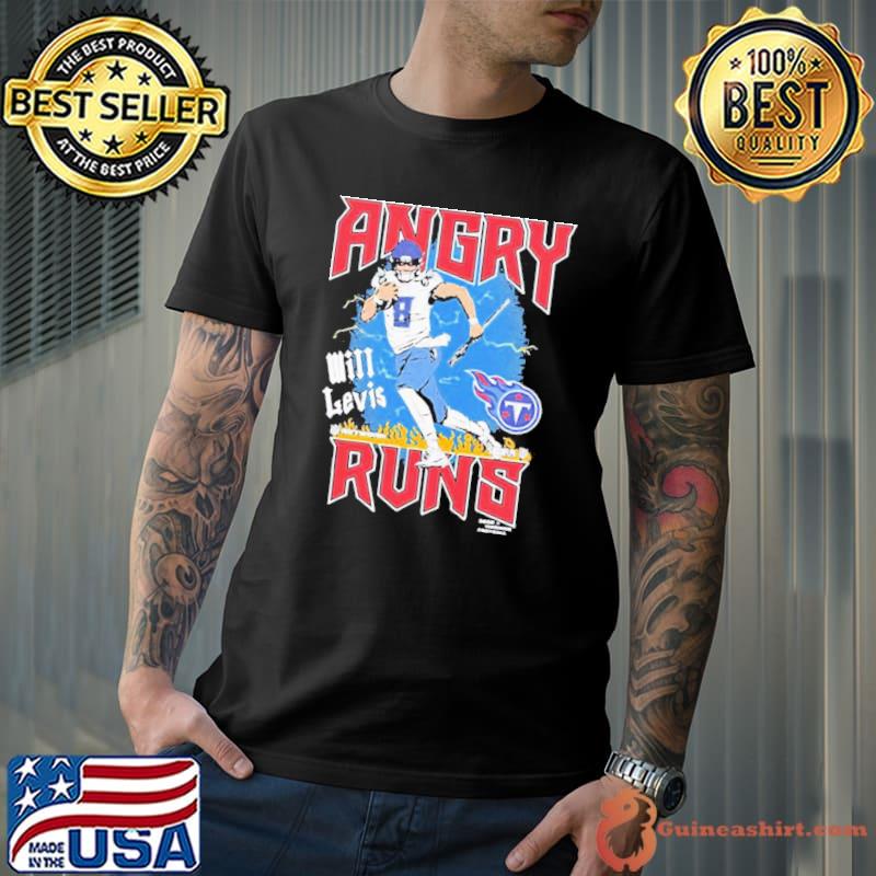 Will Levis Tennessee Titans Angry Runs Shirt Unisex