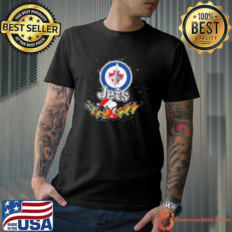 Winnipeg Jets NHL Santa Snoopy and Woodstock Christmas Shirt Unisex