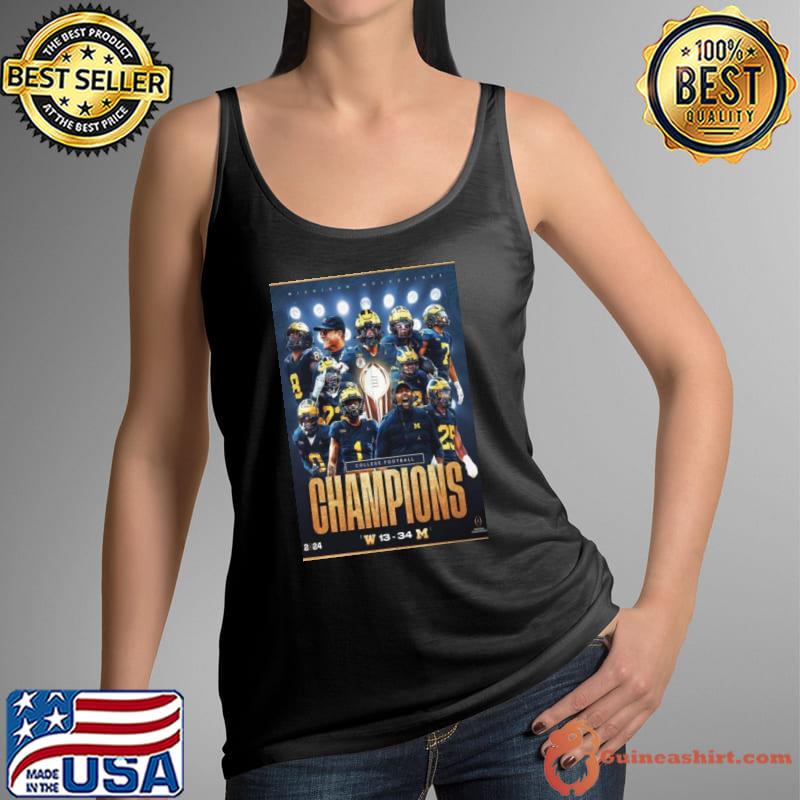 2024 CFP National Champions Are The Michigan Wolverines Football Poster Shirt Tank Top