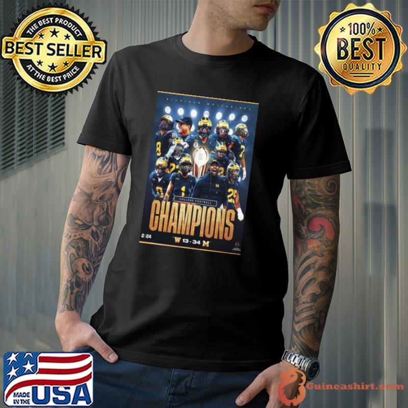2024 CFP National Champions Are The Michigan Wolverines Football Poster Shirt Unisex