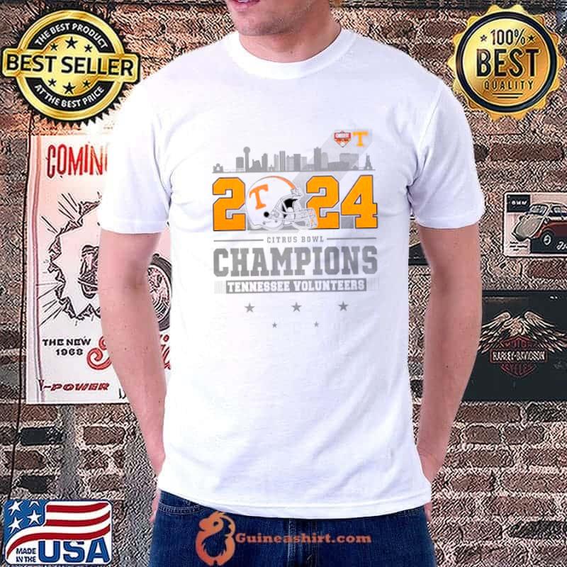 2024 Cheez It Citrus Bowl Champions Tennessee Volunteers Helmet Shirt
