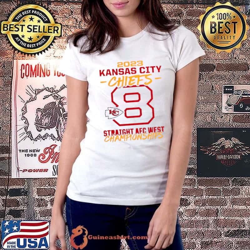 Awesome 2023 Kansas City Chiefs Eight Time AFC West Division Champions Shirt