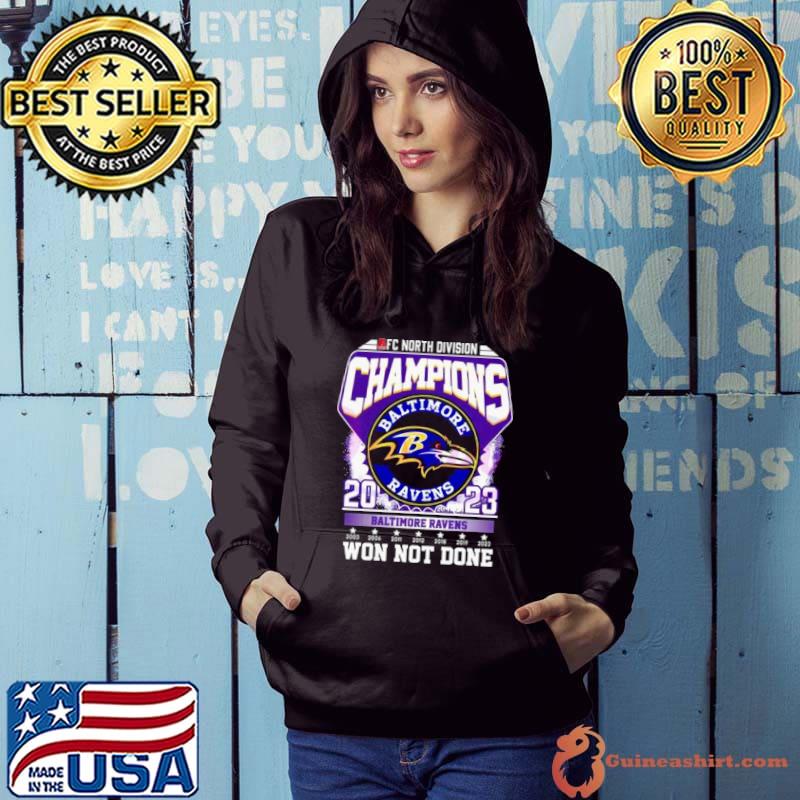 Baltimore Ravens AFC North Division Champions 2023 Won Not Done Shirt