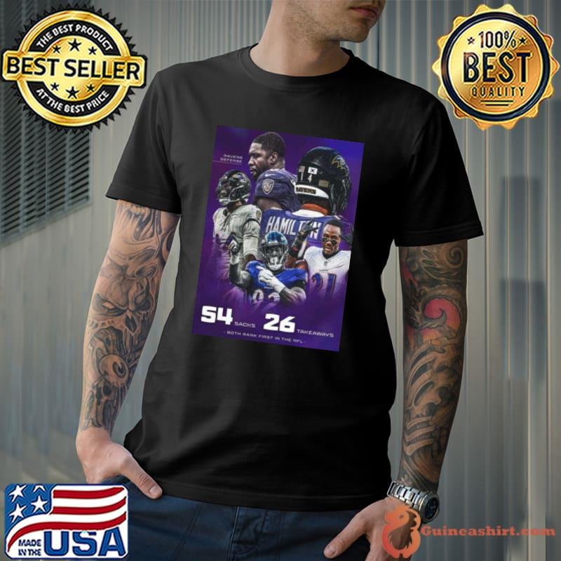 Baltimore Ravens Defense Both Rank First In The Nfl 2023 Season shirt