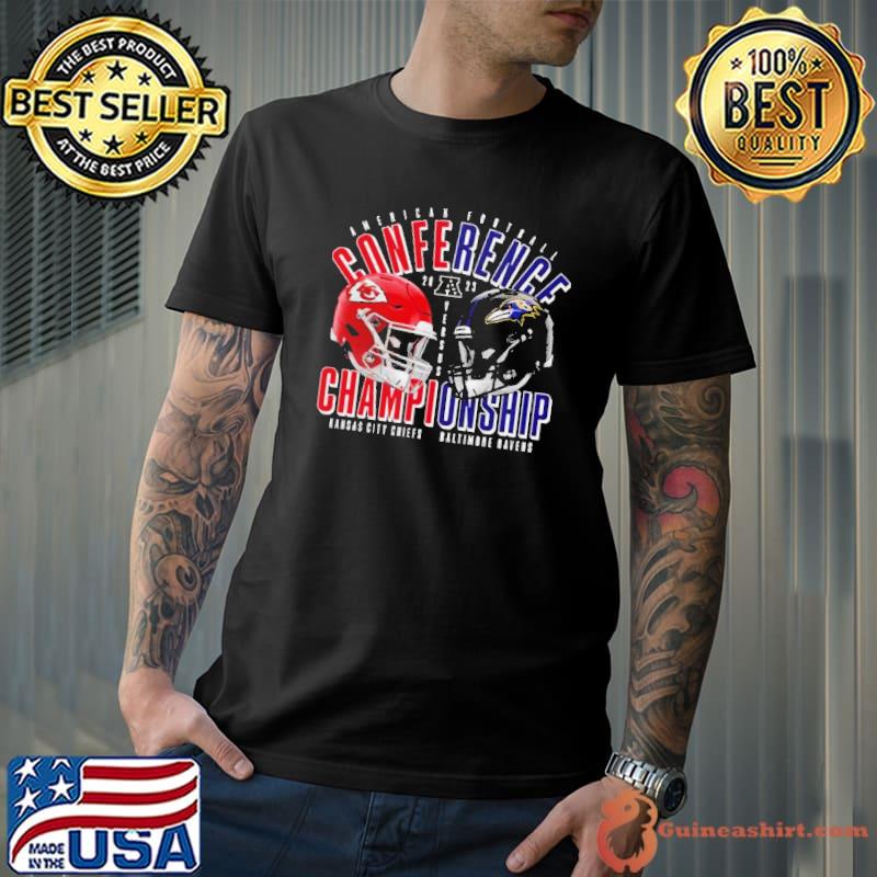 Baltimore Ravens vs. Kansas City Chiefs 2023 AFC Championship Matchup Shirt