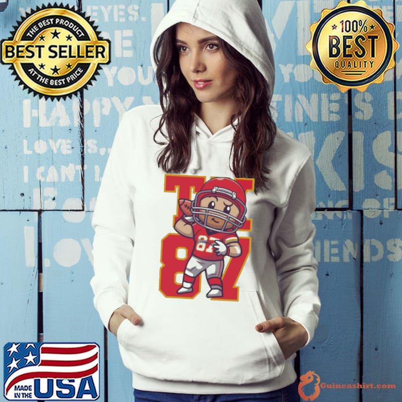 Cartoon Travis Kelce Playing Football 3D s Hoodie