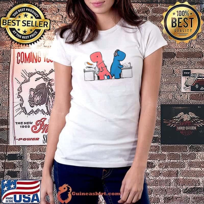 Dinosaur holding tails shirt