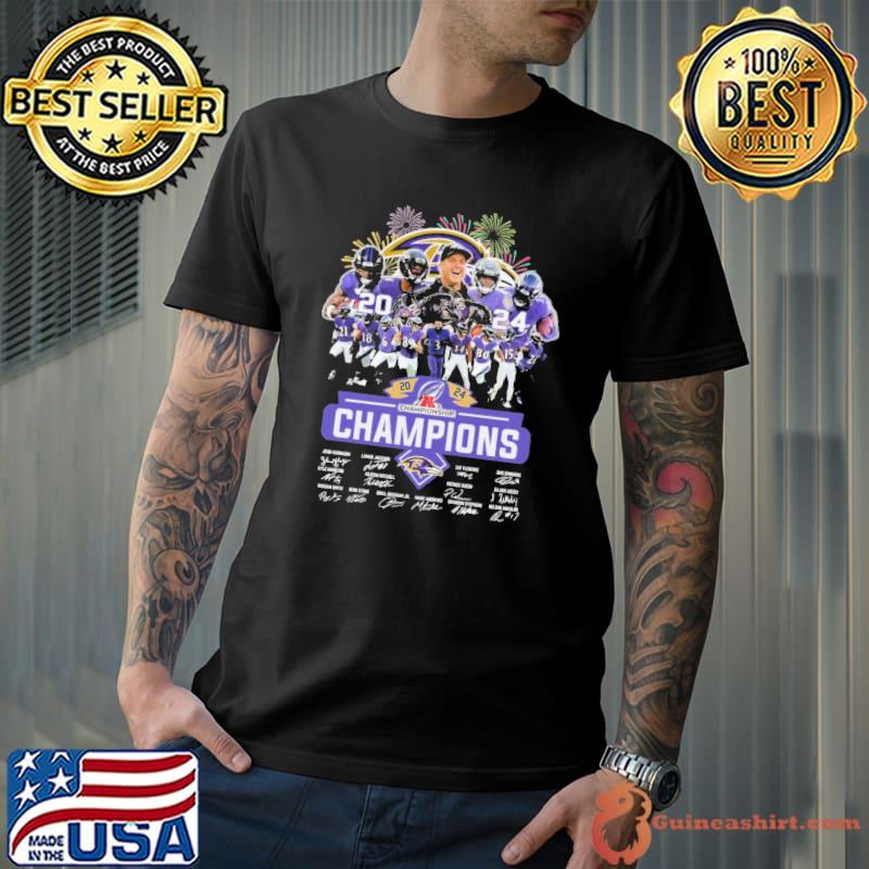Fireworks 2024 Champions Baltimore Ravens Signatures Shirt
