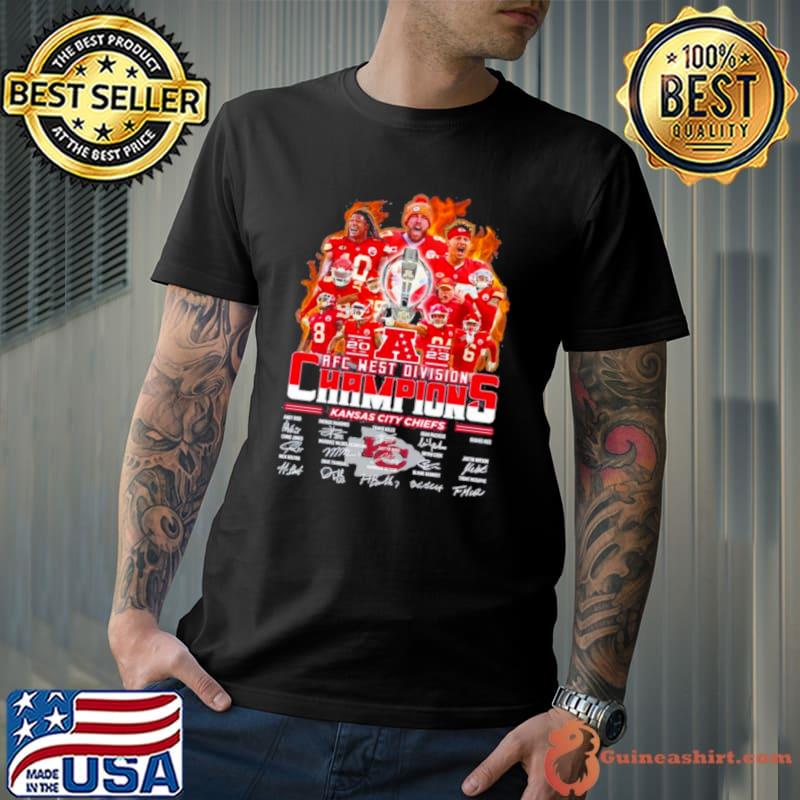 Funny 2023 AFC West Division Champions Kansas City Chiefs Signature Shirt Unisex