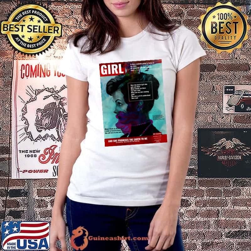 Girl And She Promises The Earth To Me Is There Anybody Going Surreal T-Shirt Ladiestee